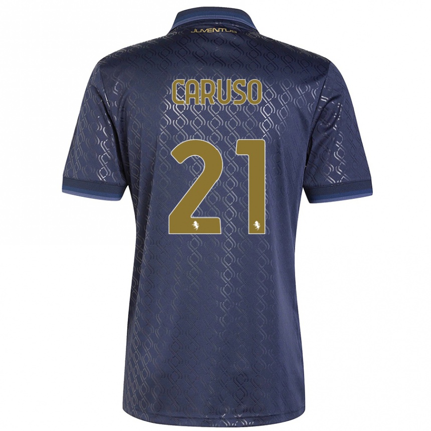 Kids Football Arianna Caruso #21 Navy Blue Third Jersey 2024/25 T-Shirt Za