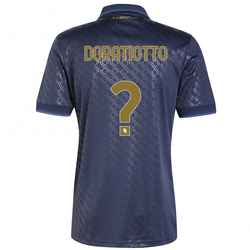 Kids Football Giulio Doratiotto #0 Navy Blue Third Jersey 2024/25 T-Shirt Za