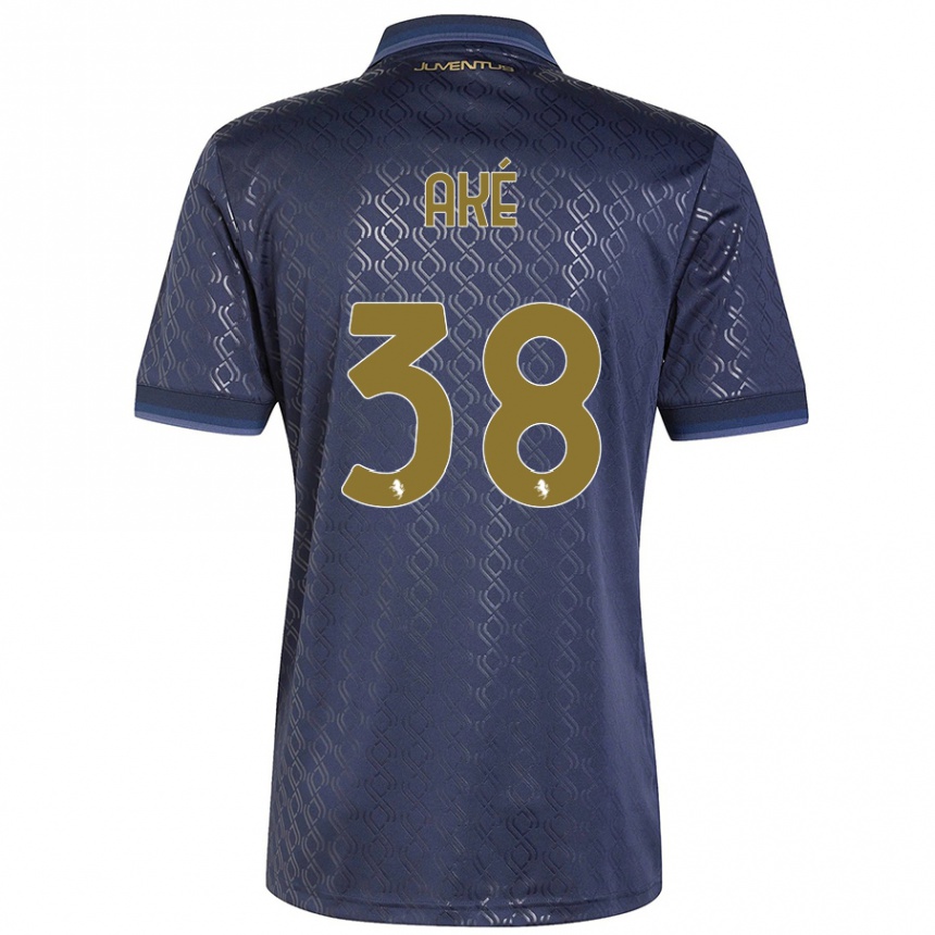 Kids Football Marley Ake #38 Navy Blue Third Jersey 2024/25 T-Shirt Za