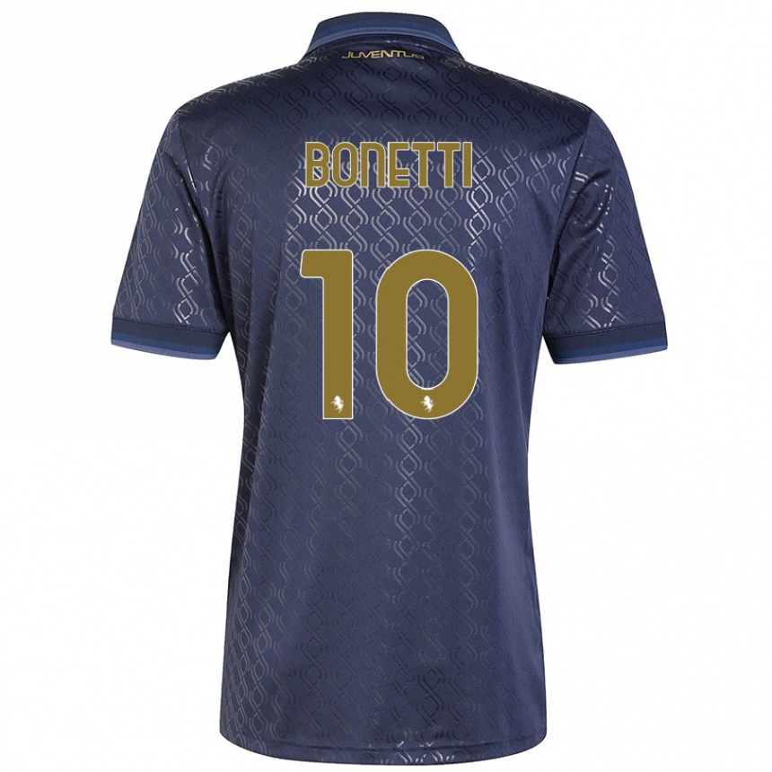 Kids Football Andrea Bonetti #10 Navy Blue Third Jersey 2024/25 T-Shirt Za