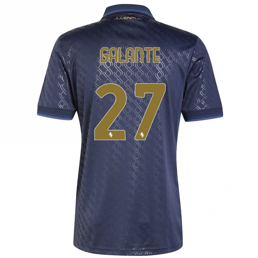 Kids Football Tommaso Galante #27 Navy Blue Third Jersey 2024/25 T-Shirt Za