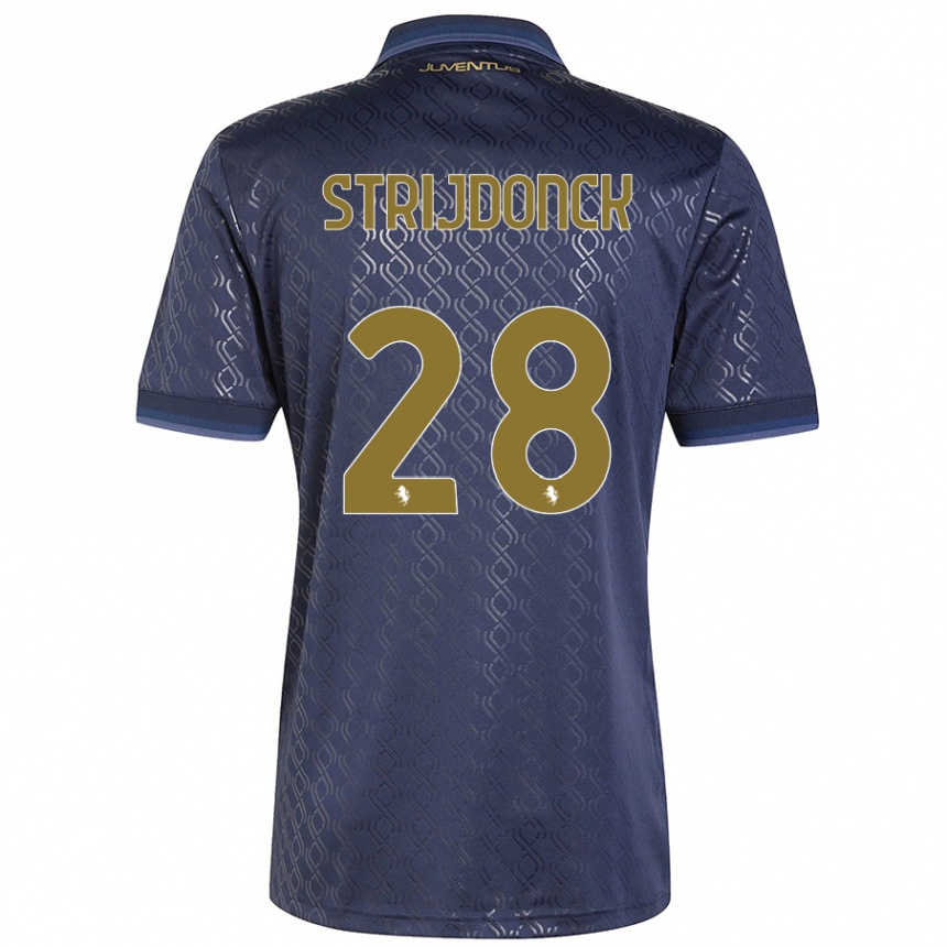 Kids Football Bayron Strijdonck #28 Navy Blue Third Jersey 2024/25 T-Shirt Za