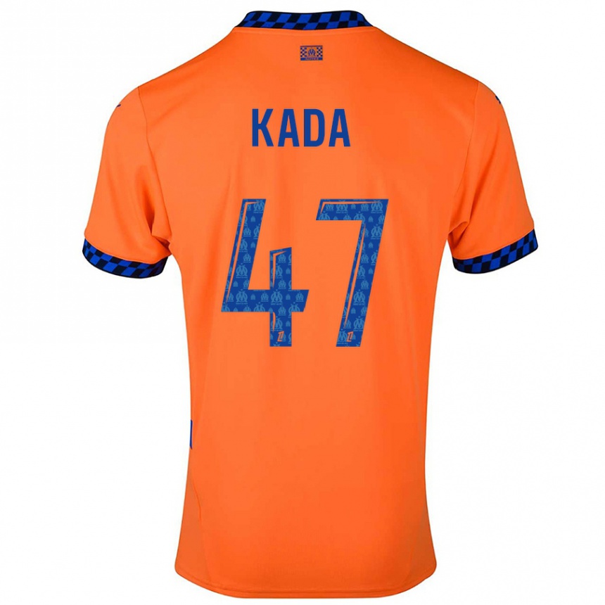 Kids Football Joakim Kada #47 Orange Dark Blue Third Jersey 2024/25 T-Shirt Za