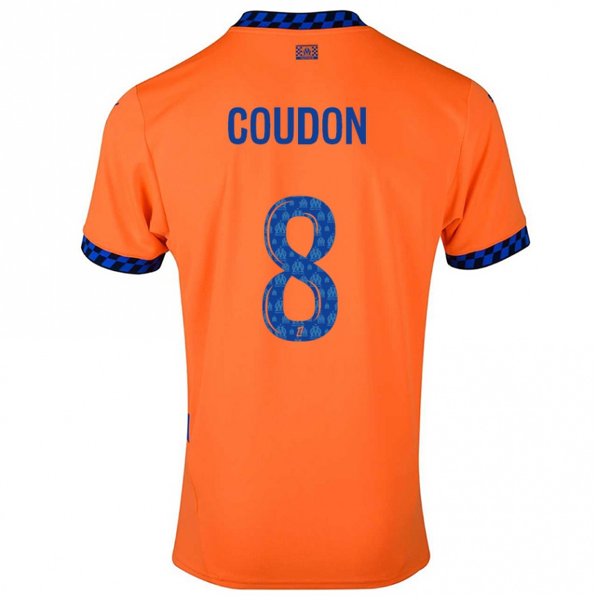 Kids Football Marine Coudon #8 Orange Dark Blue Third Jersey 2024/25 T-Shirt Za