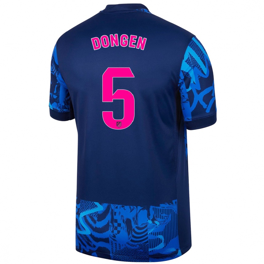 Kids Football Merel Van Dongen #5 Royal Blue Third Jersey 2024/25 T-Shirt Za