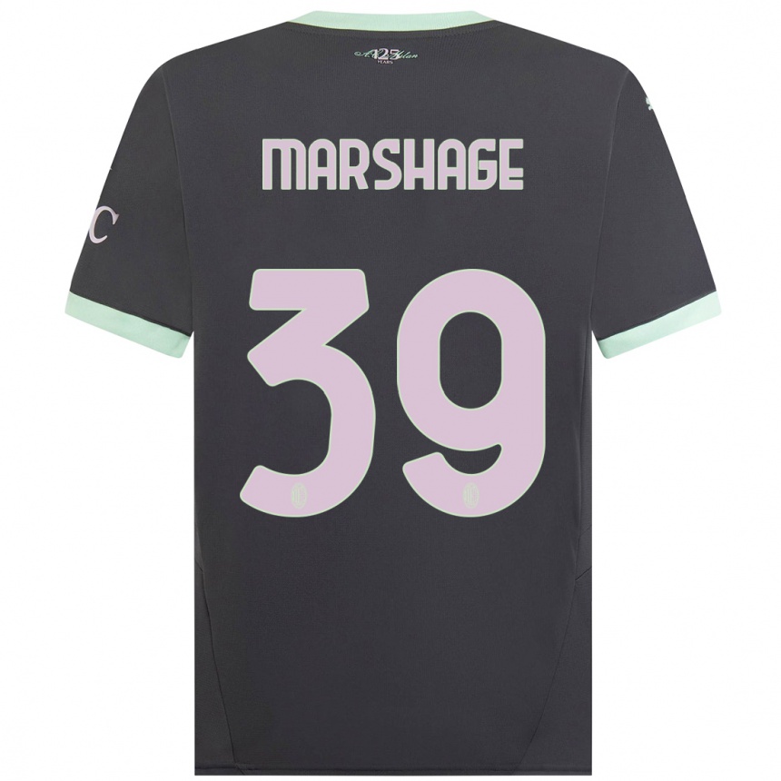 Kids Football Wilgot Marshage #39 Grey Third Jersey 2024/25 T-Shirt Za