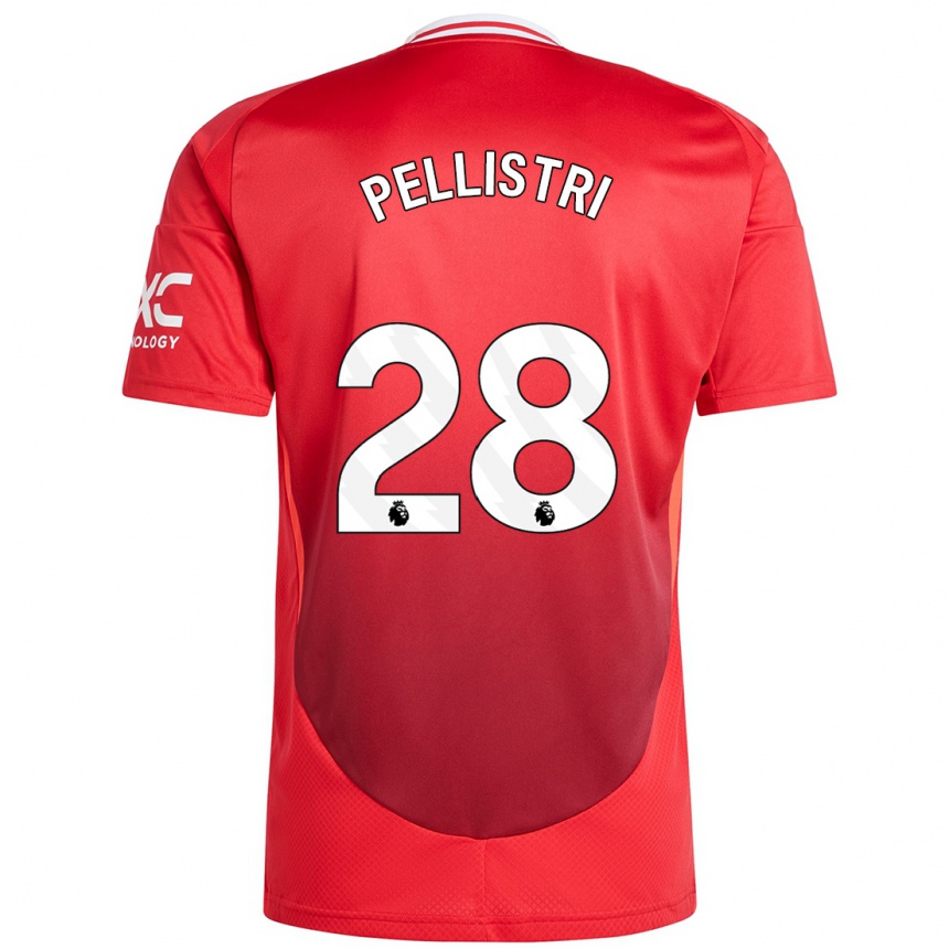 Men Football Facundo Pellistri #28 Bright Red Home Jersey 2024/25 T-Shirt Za