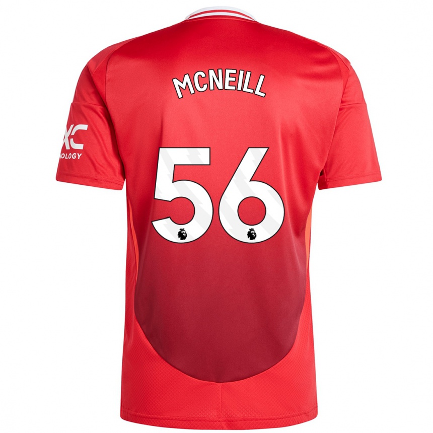 Men Football Charlie Mcneill #56 Bright Red Home Jersey 2024/25 T-Shirt Za