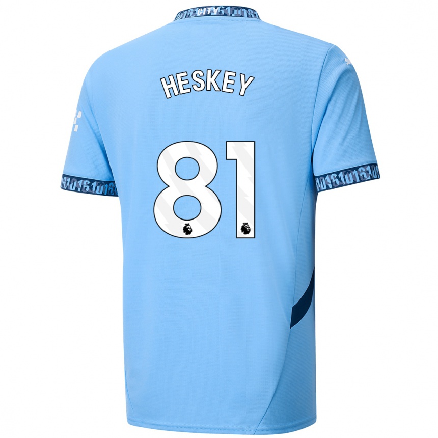 Men Football Jaden Heskey #81 Navy Blue Home Jersey 2024/25 T-Shirt Za