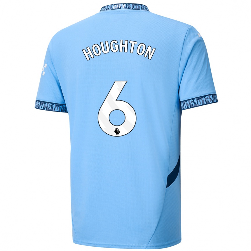 Men Football Steph Houghton #6 Navy Blue Home Jersey 2024/25 T-Shirt Za