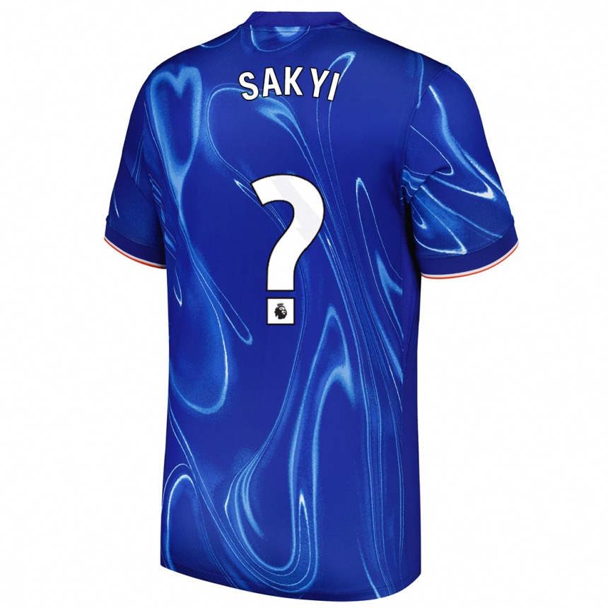 Men Football Samuel Rak-Sakyi #0 Blue White Home Jersey 2024/25 T-Shirt Za