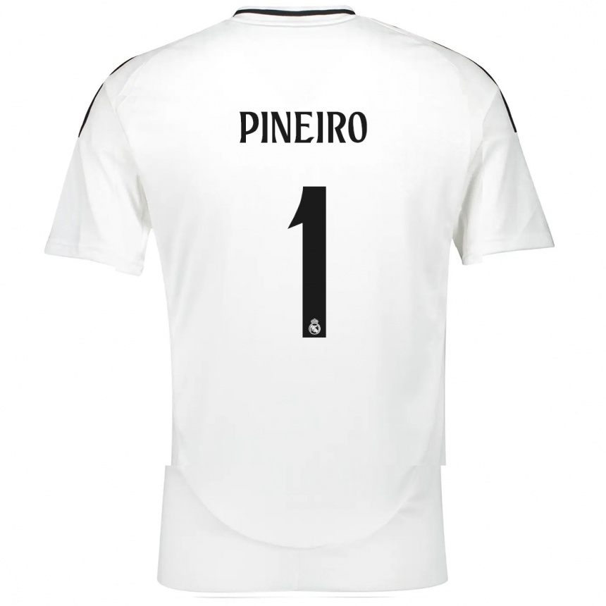 Men Football Diego Pineiro #1 White Home Jersey 2024/25 T-Shirt Za