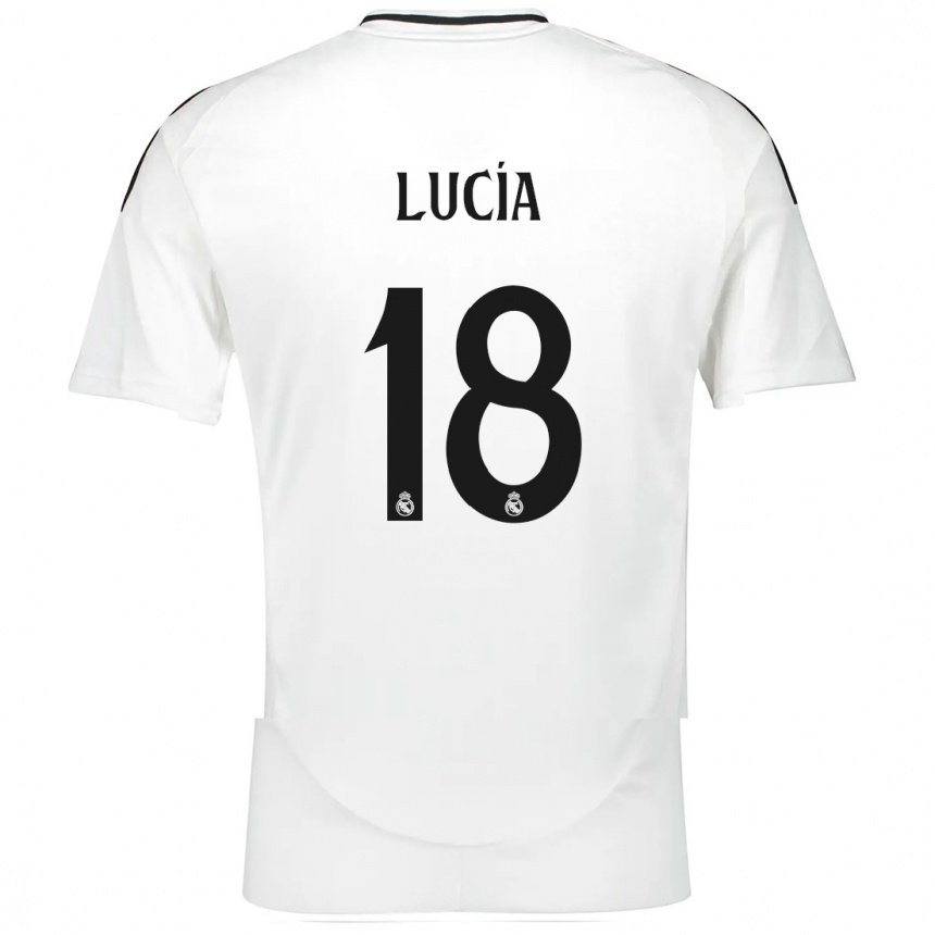 Men Football Lucia Rodriguez #18 White Home Jersey 2024/25 T-Shirt Za