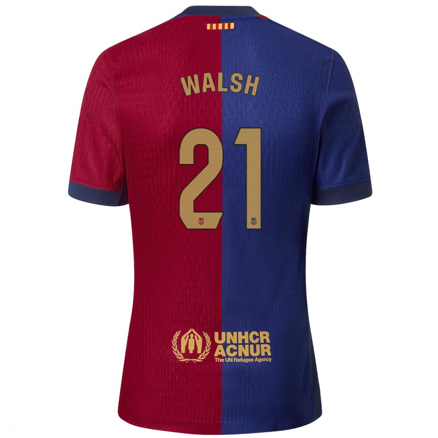 Men Football Keira Walsh #21 Blue Red Home Jersey 2024/25 T-Shirt Za