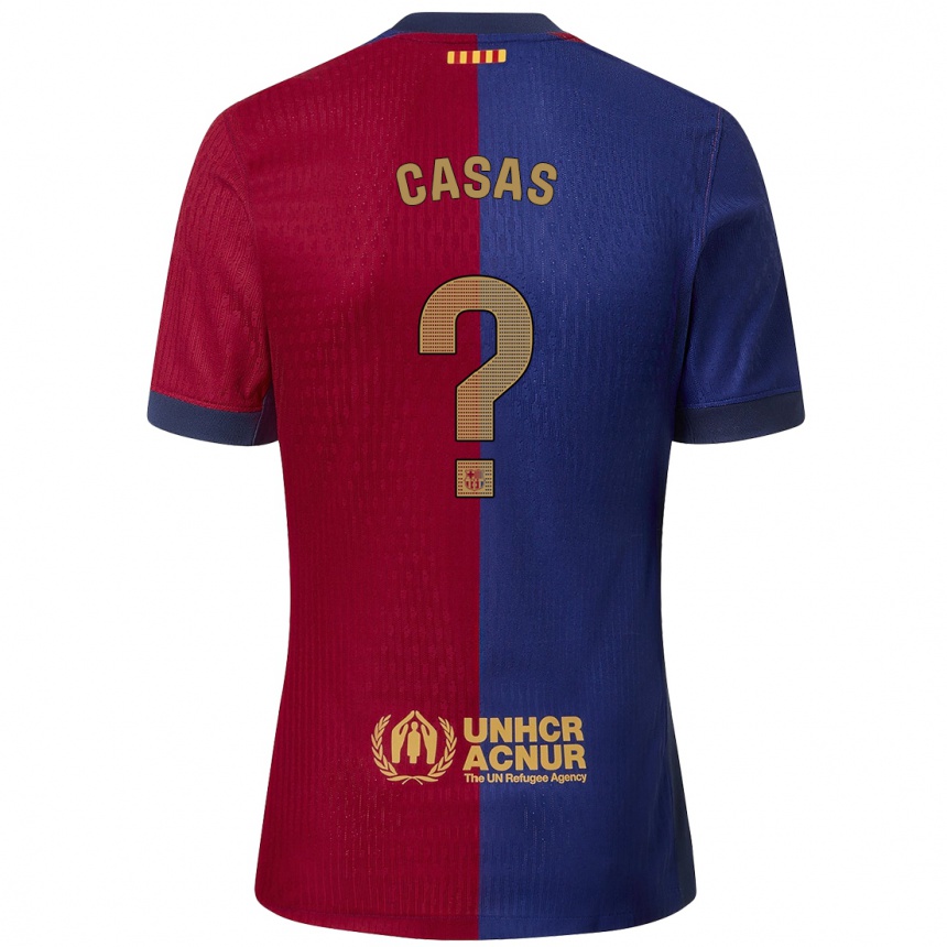 Men Football Arnau Casas #0 Blue Red Home Jersey 2024/25 T-Shirt Za