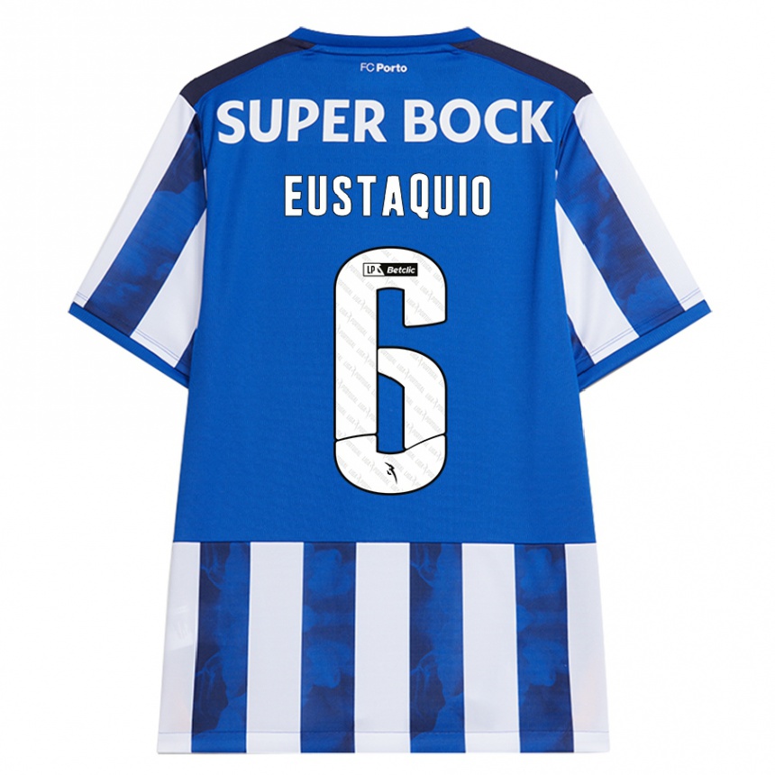 Men Football Stephen Eustaquio #6 Blue White Home Jersey 2024/25 T-Shirt Za