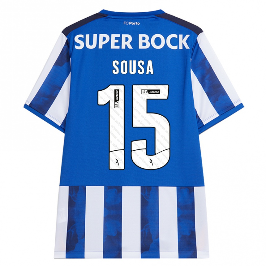 Men Football Vasco Sousa #15 Blue White Home Jersey 2024/25 T-Shirt Za