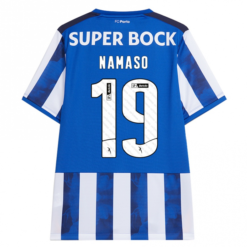 Men Football Danny Namaso #19 Blue White Home Jersey 2024/25 T-Shirt Za