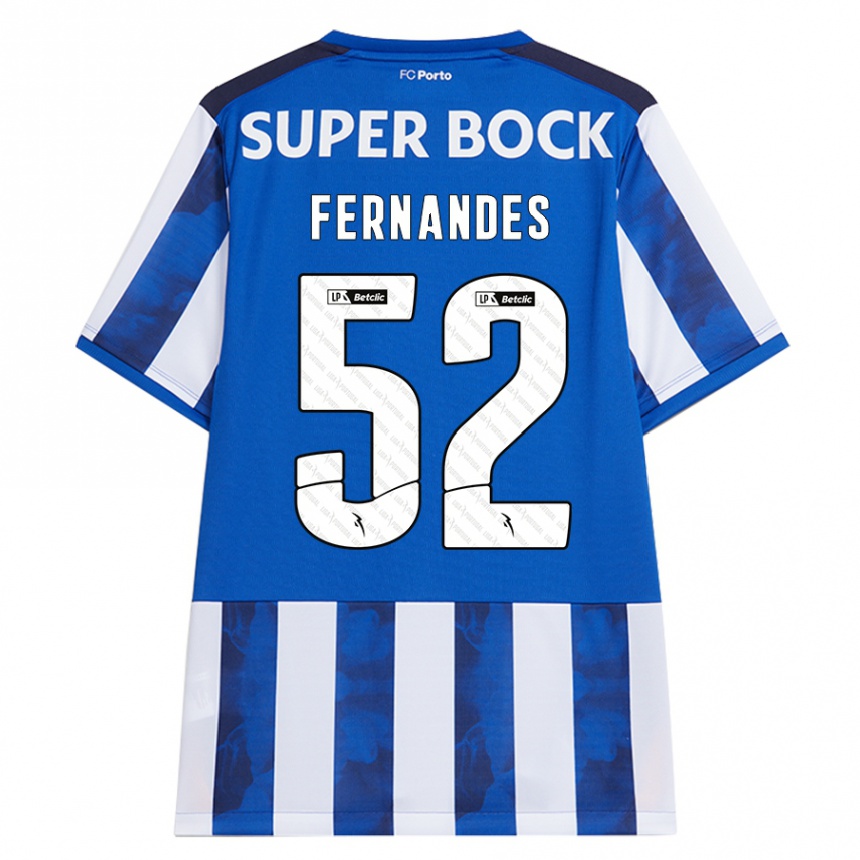 Men Football Martim Fernandes #52 Blue White Home Jersey 2024/25 T-Shirt Za