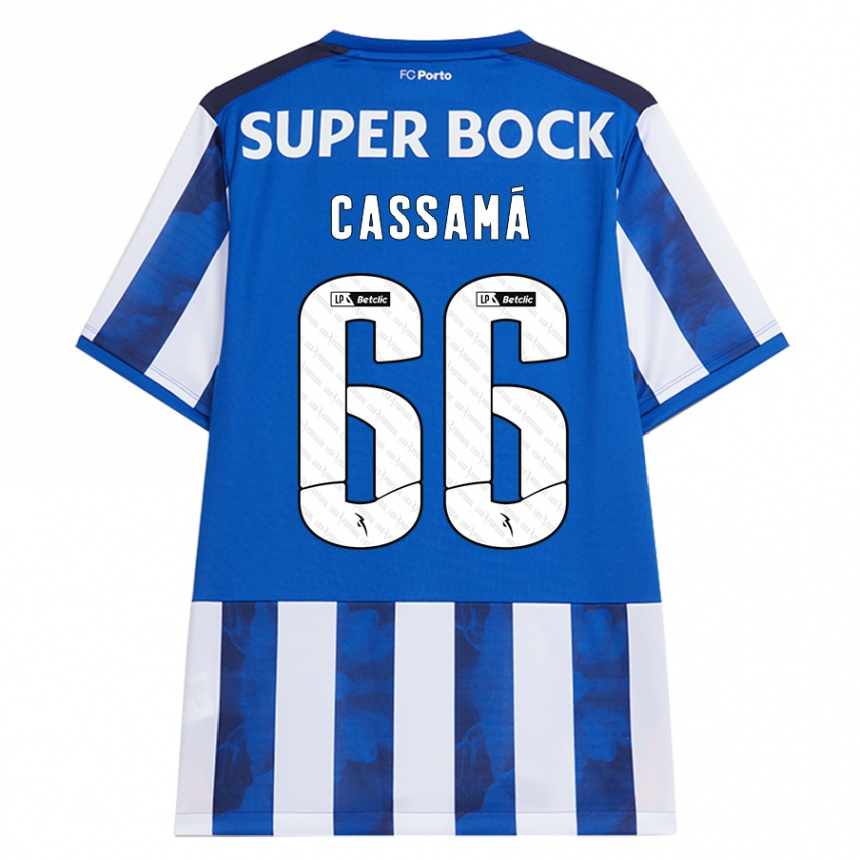 Men Football Adramane Cassamá #66 Blue White Home Jersey 2024/25 T-Shirt Za