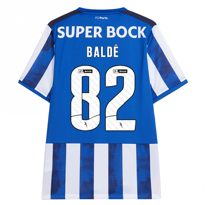 Men Football Alfa Baldé #82 Blue White Home Jersey 2024/25 T-Shirt Za