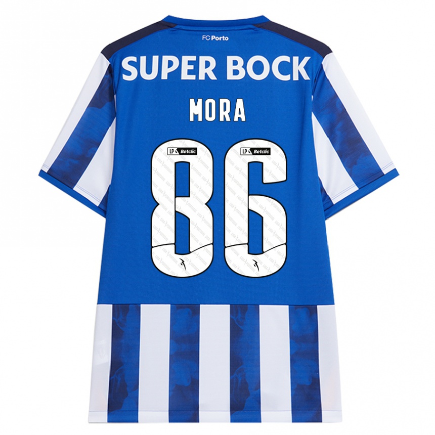 Men Football Rodrigo Mora #86 Blue White Home Jersey 2024/25 T-Shirt Za