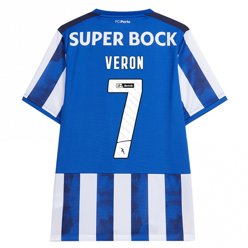 Men Football Gabriel Veron #7 Blue White Home Jersey 2024/25 T-Shirt Za