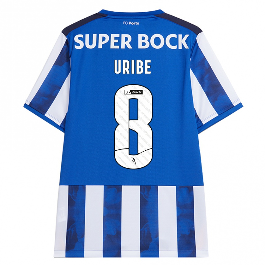 Men Football Mateus Uribe #8 Blue White Home Jersey 2024/25 T-Shirt Za