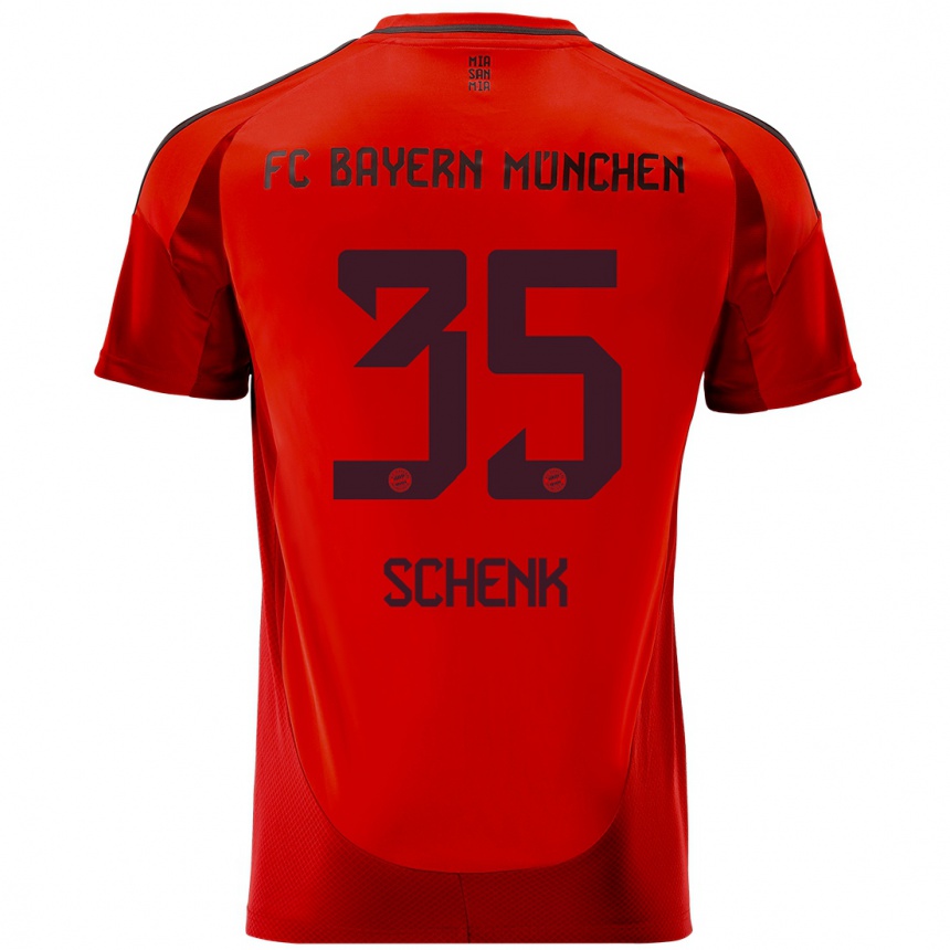 Men Football Johannes Schenk #35 Red Home Jersey 2024/25 T-Shirt Za