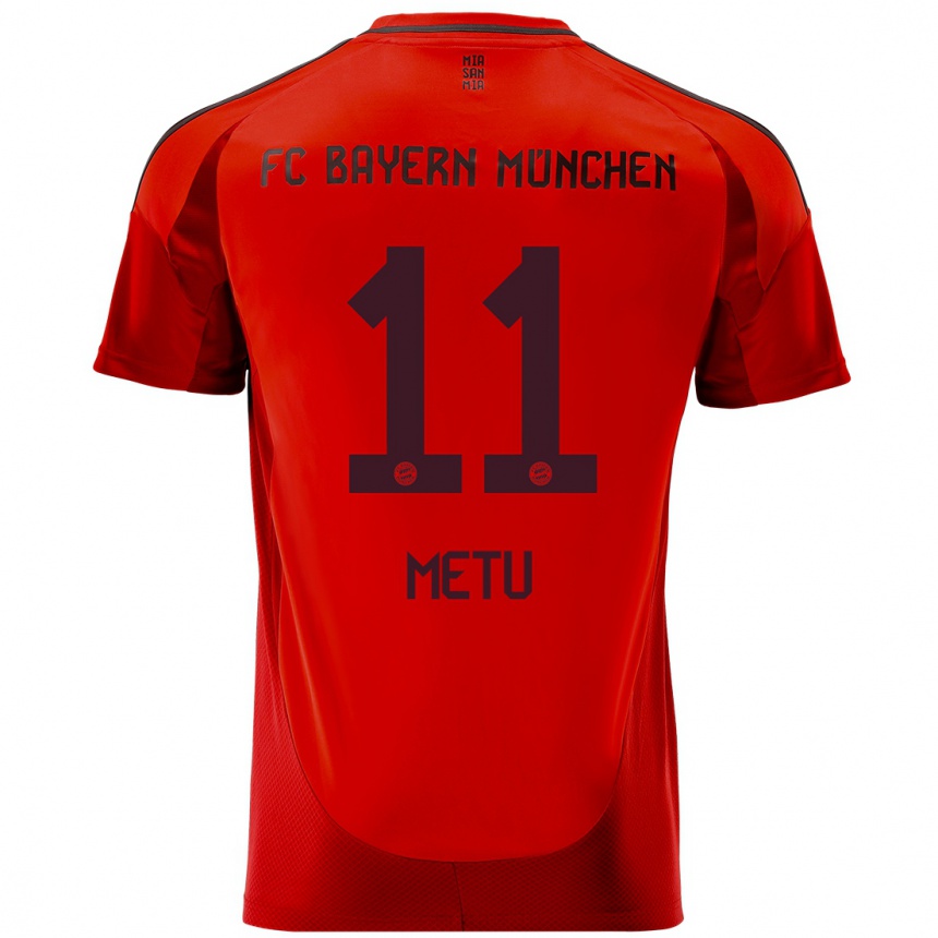 Men Football Emilian Metu #11 Red Home Jersey 2024/25 T-Shirt Za