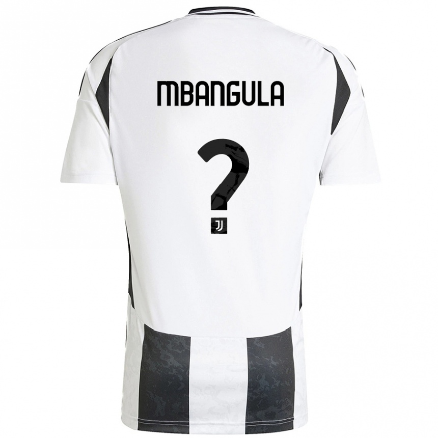 Men Football Samuel Mbangula #0 White Black Home Jersey 2024/25 T-Shirt Za