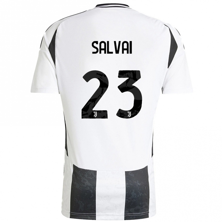 Men Football Cecilia Salvai #23 White Black Home Jersey 2024/25 T-Shirt Za