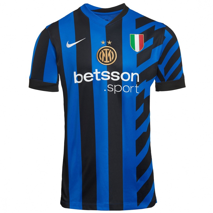 Men Football Matteo Darmian #36 Blue Black Home Jersey 2024/25 T-Shirt Za