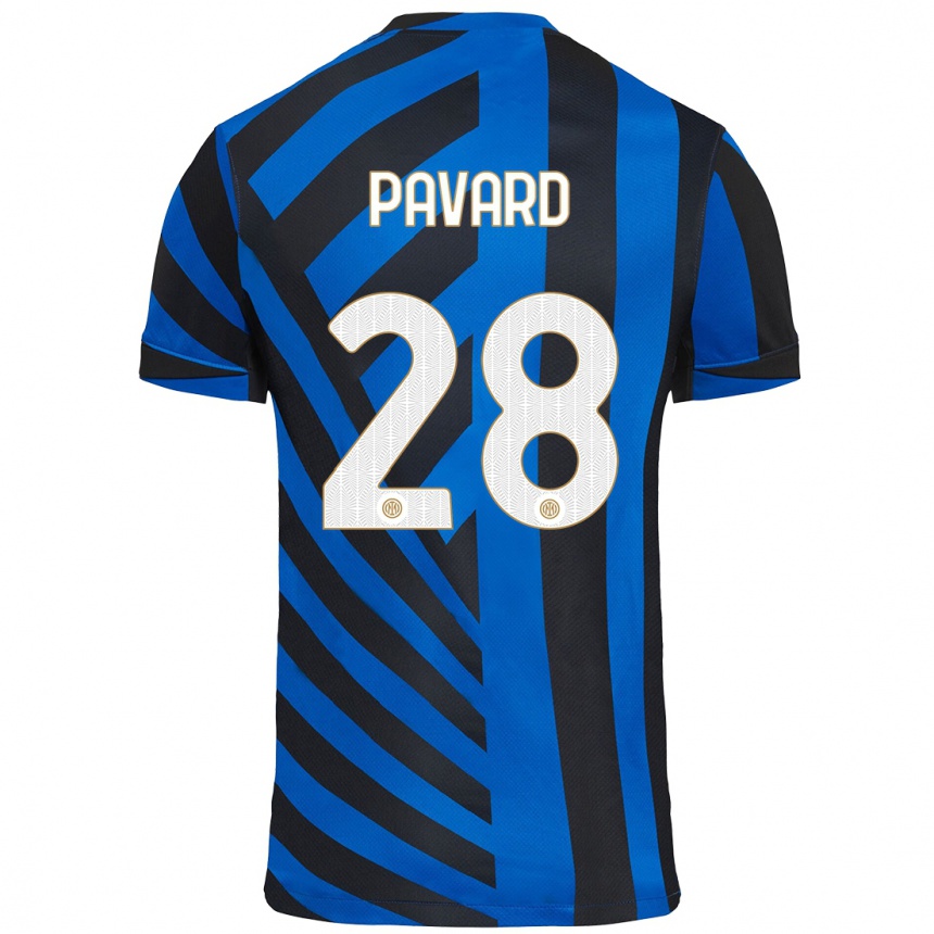 Men Football Benjamin Pavard #28 Blue Black Home Jersey 2024/25 T-Shirt Za