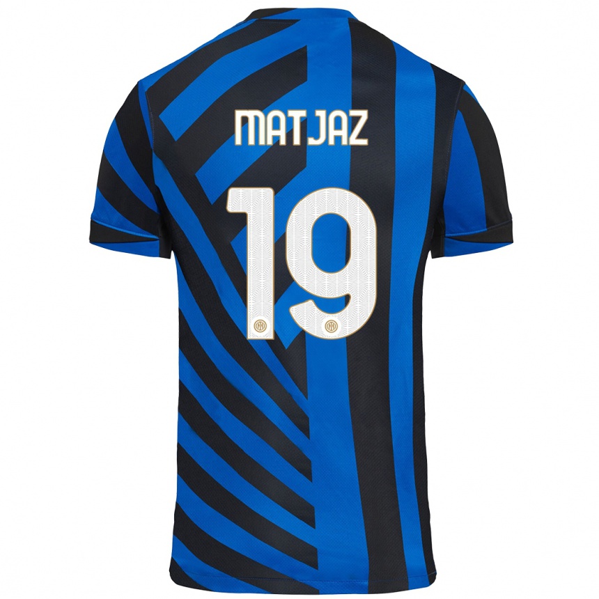 Men Football Samo Matjaz #19 Blue Black Home Jersey 2024/25 T-Shirt Za