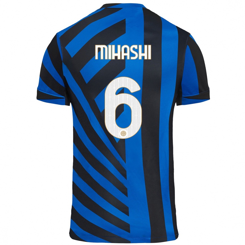 Men Football Mana Mihashi #6 Blue Black Home Jersey 2024/25 T-Shirt Za