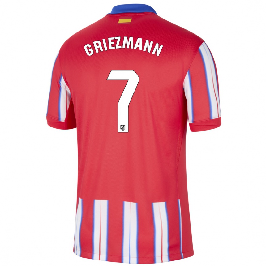 Men Football Antoine Griezmann #7 Red White Blue Home Jersey 2024/25 T-Shirt Za