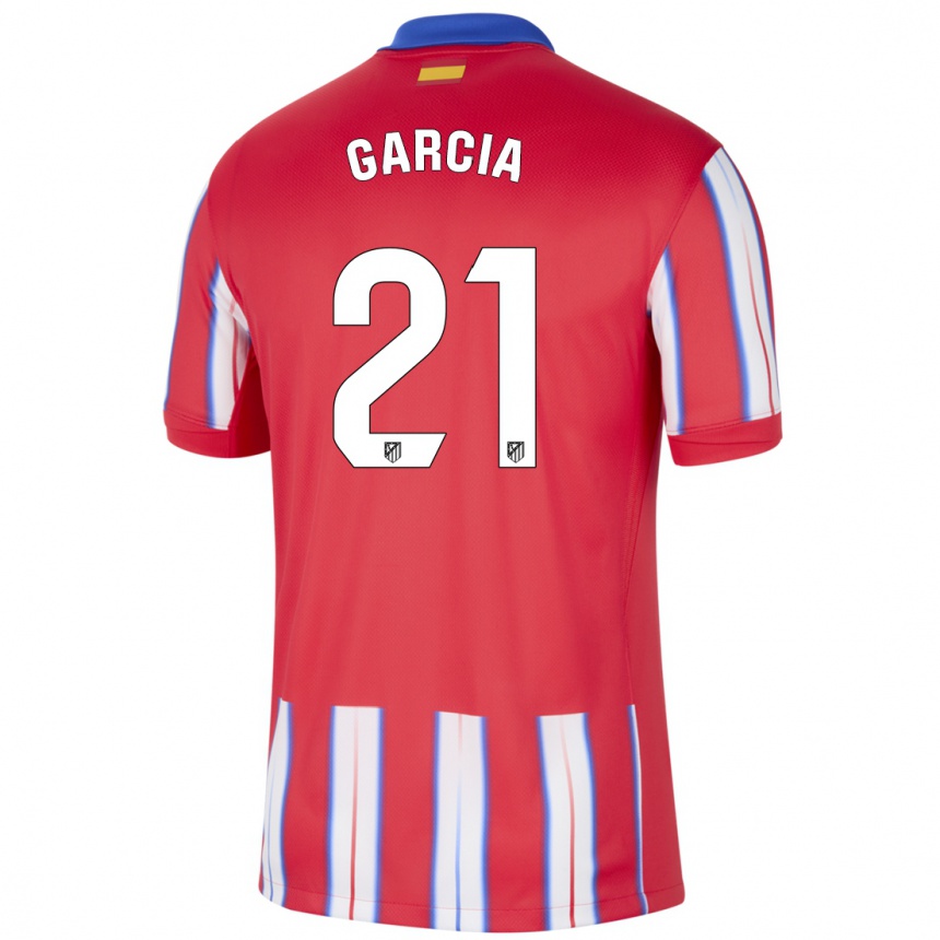 Men Football Sheila Garcia #21 Red White Blue Home Jersey 2024/25 T-Shirt Za