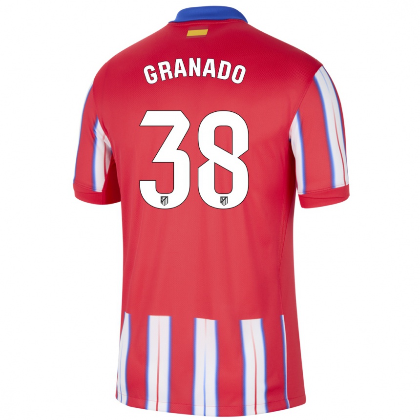 Men Football Adrian Granado #38 Red White Blue Home Jersey 2024/25 T-Shirt Za