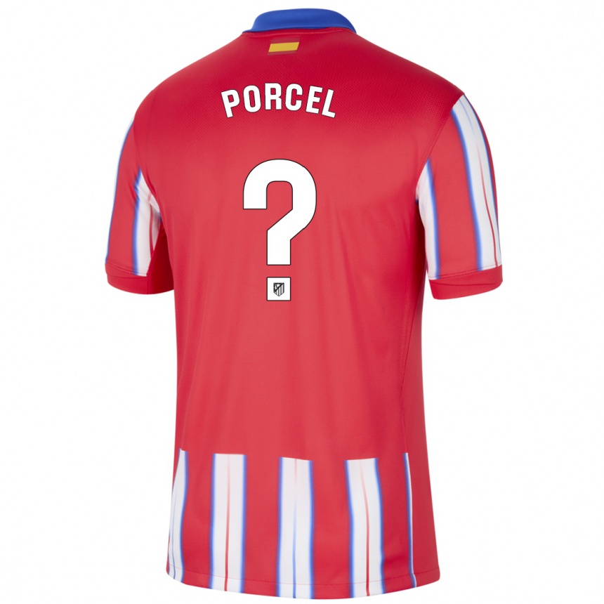 Men Football Roberto Porcel #0 Red White Blue Home Jersey 2024/25 T-Shirt Za