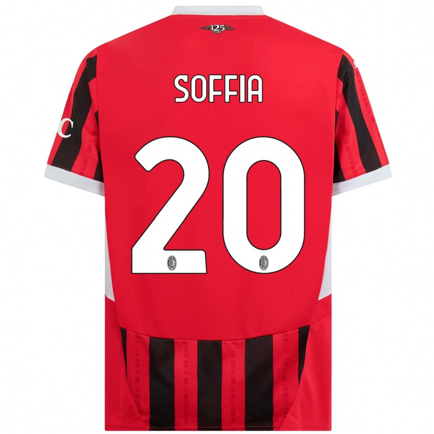 Men Football Angelica Soffia #20 Red Black Home Jersey 2024/25 T-Shirt Za