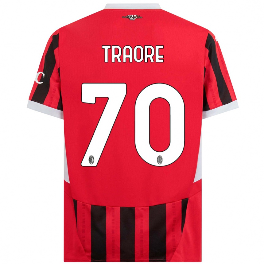 Men Football Chaka Traore #70 Red Black Home Jersey 2024/25 T-Shirt Za