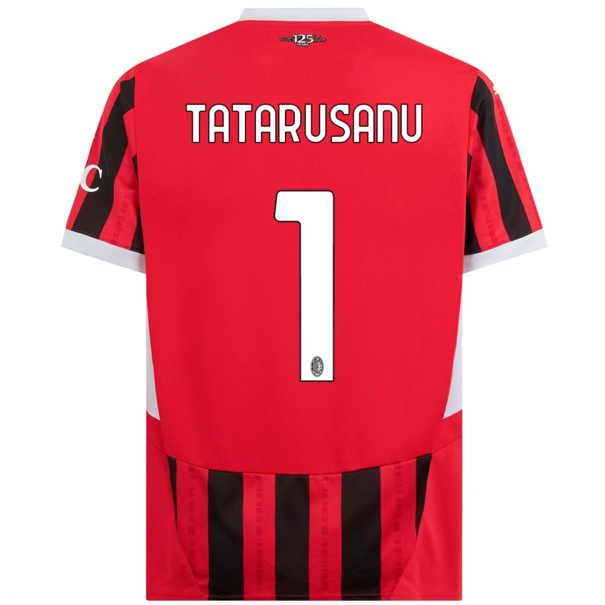 Men Football Ciprian Tatarusanu #1 Red Black Home Jersey 2024/25 T-Shirt Za