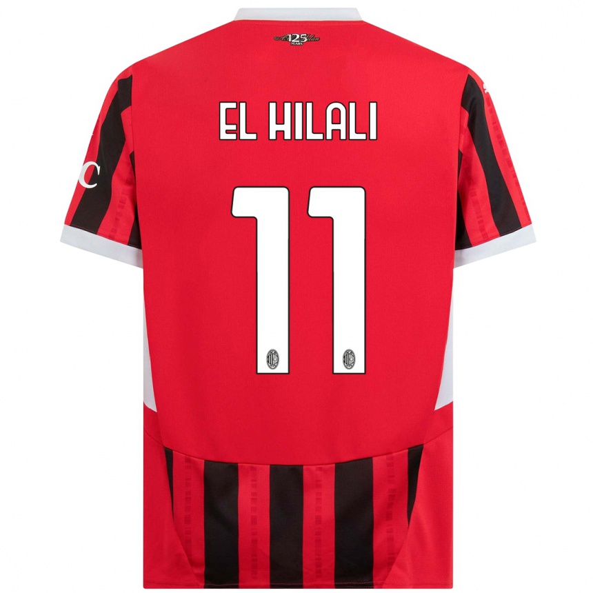 Men Football Youns El Hilali #11 Red Black Home Jersey 2024/25 T-Shirt Za