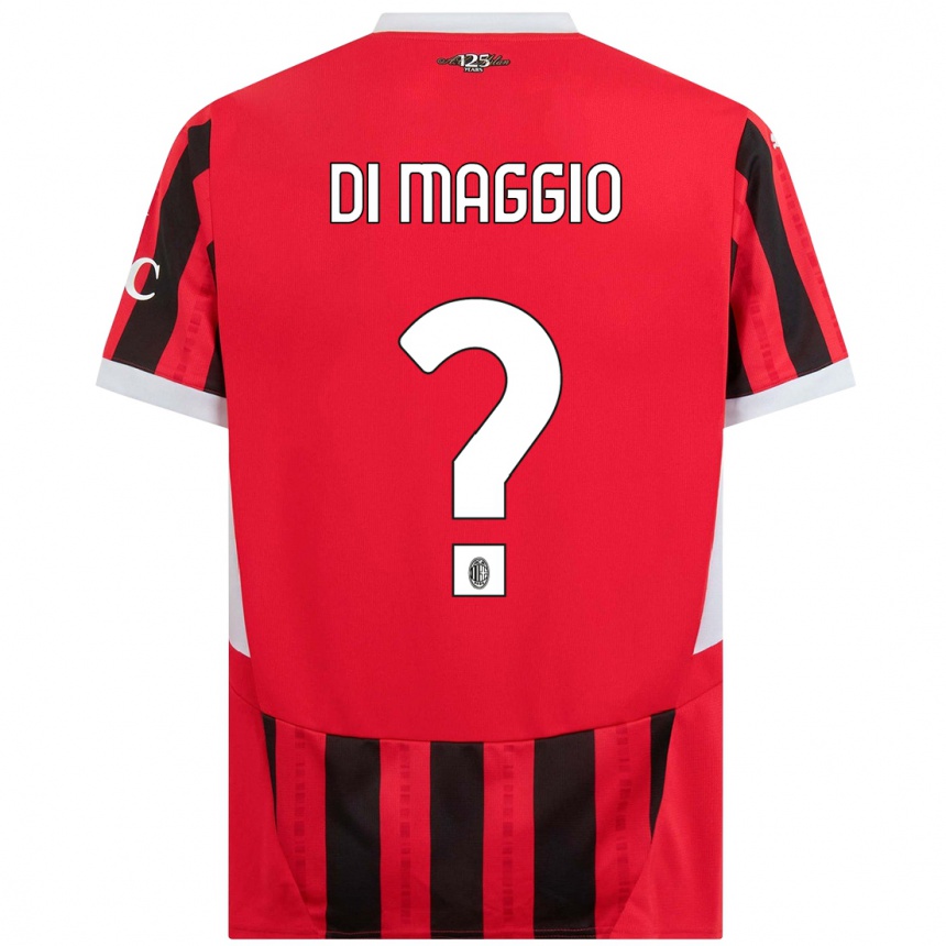 Men Football Simone Di Maggio #0 Red Black Home Jersey 2024/25 T-Shirt Za