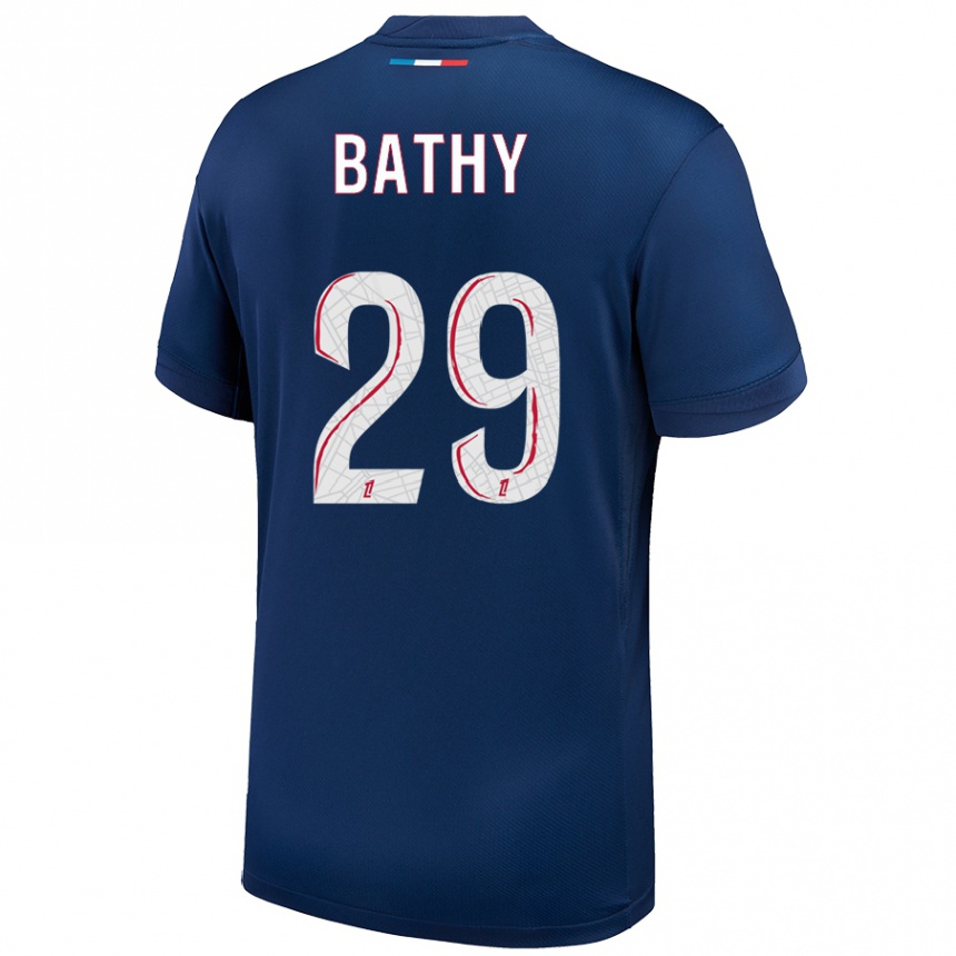 Men Football Griedge Mbock Bathy #29 Navy Blue White Home Jersey 2024/25 T-Shirt Za