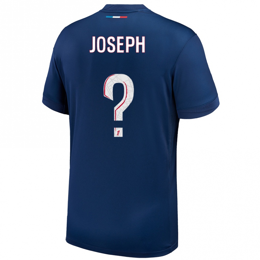 Men Football Amelie Joseph #0 Navy Blue White Home Jersey 2024/25 T-Shirt Za