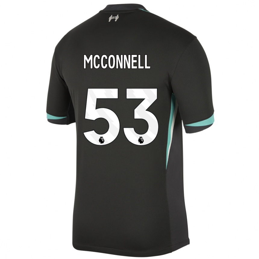 Men Football James Mcconnell #53 Black Anthracite White Away Jersey 2024/25 T-Shirt Za