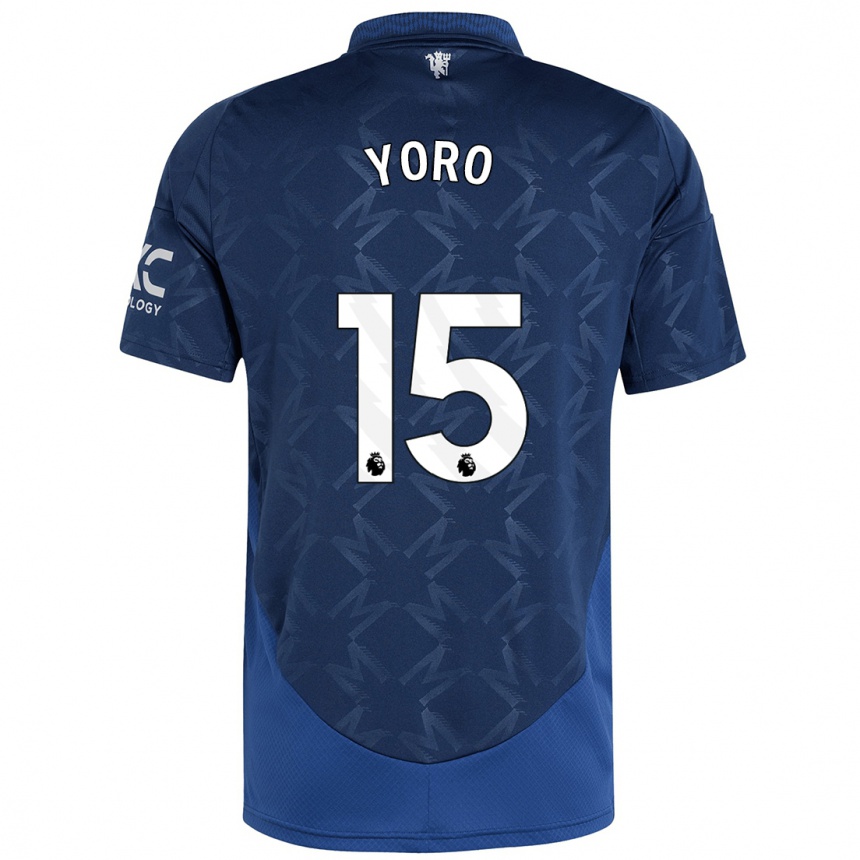 Men Football Leny Yoro #15 Indigo Away Jersey 2024/25 T-Shirt Za