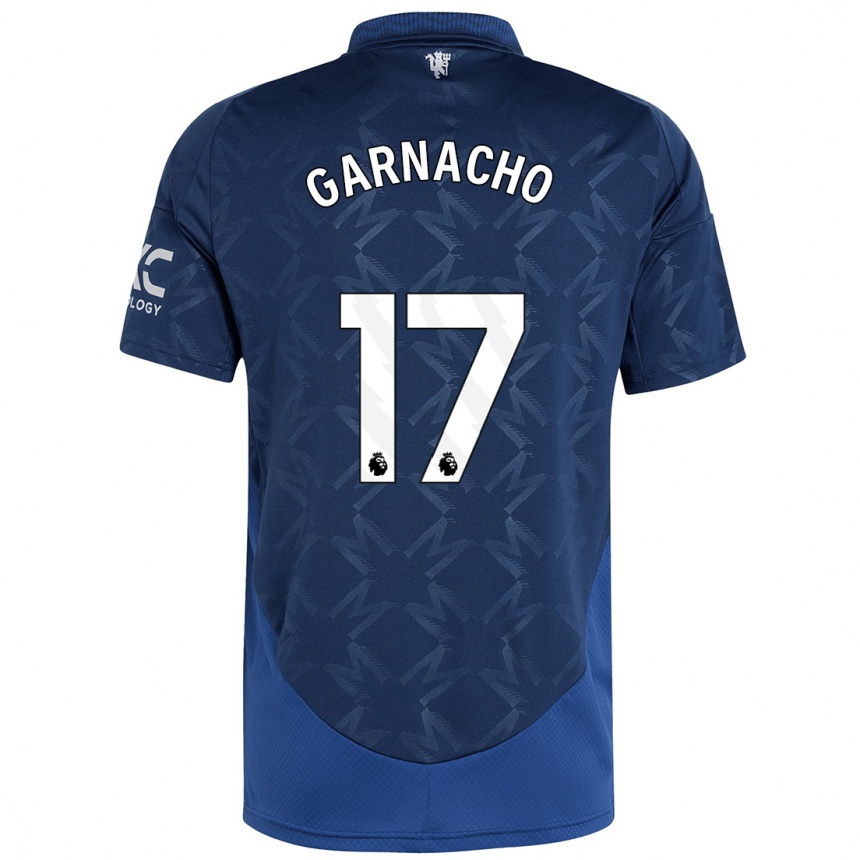 Men Football Alejandro Garnacho #17 Indigo Away Jersey 2024/25 T-Shirt Za